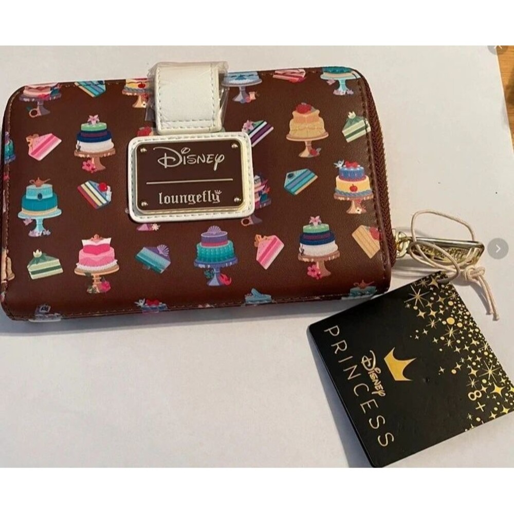 Loungefly Disney Princess Cakes zip around wallet